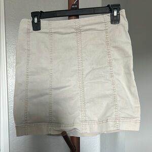 Women’s Rewash Cream Elegant Mini Skirt With Zipper Size 29 |B76